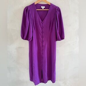 J. Jill - Vibrant Purple Midi Dress - Size S (Petite)